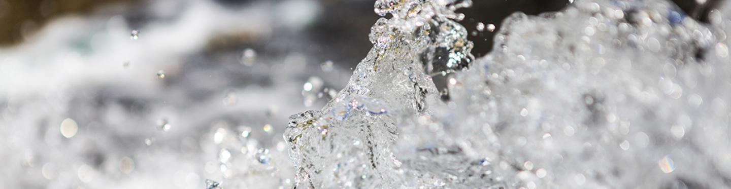 Close up of splashing Water, perhaps part of a stream.